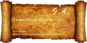 Ivancsics Alina névjegykártya