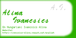 alina ivancsics business card